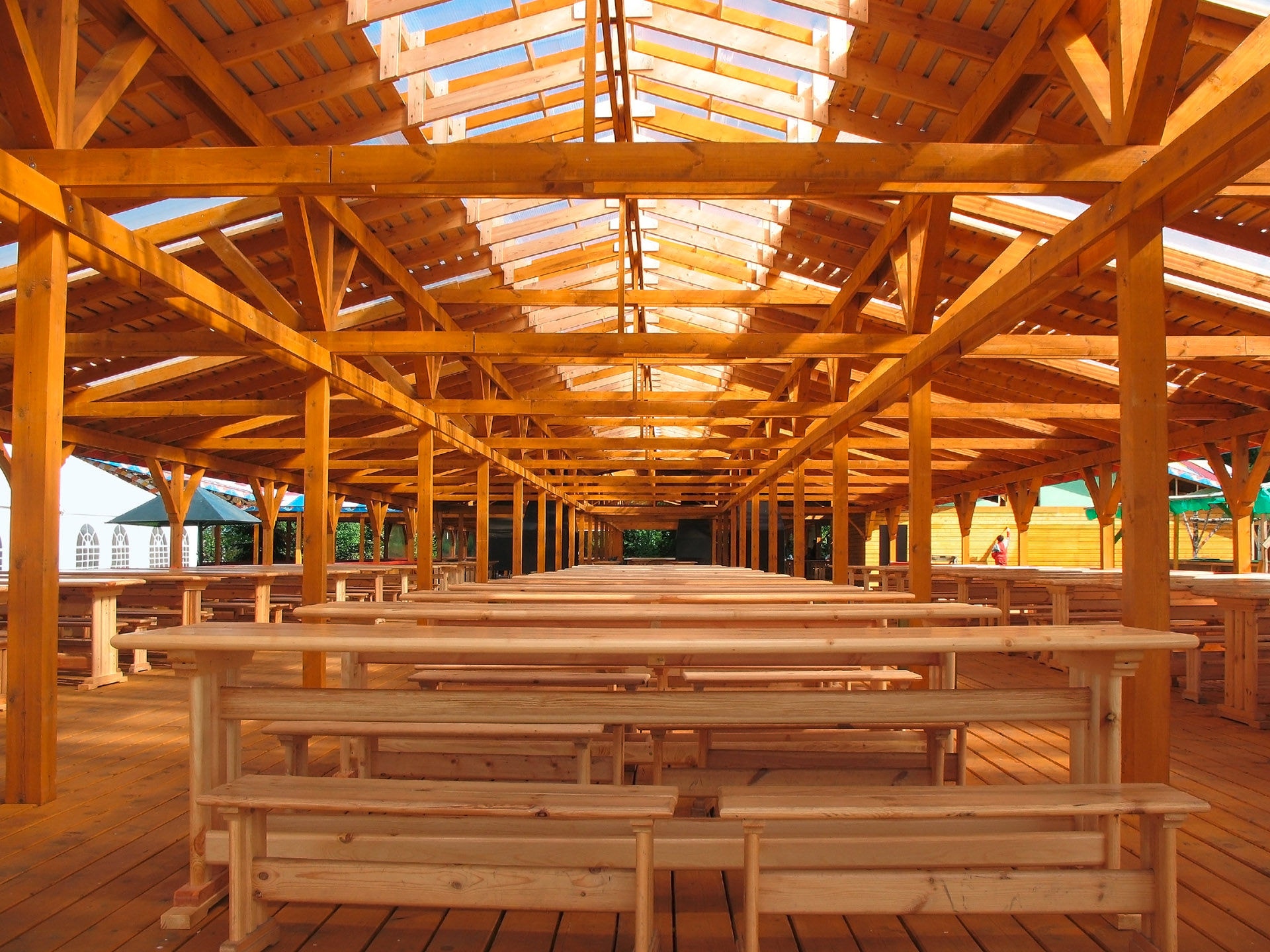 Wooden pavilion, carport